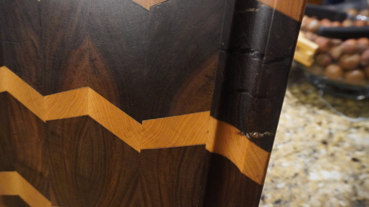 Chevron Pattern End Grain Cutting Board