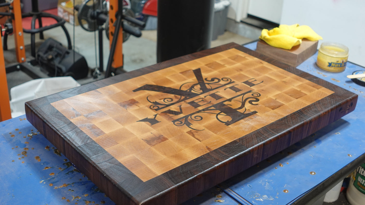 Monogrammed Inlaid Cutting Board