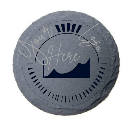 Round Personalized Slate Coaster (Set of 4)