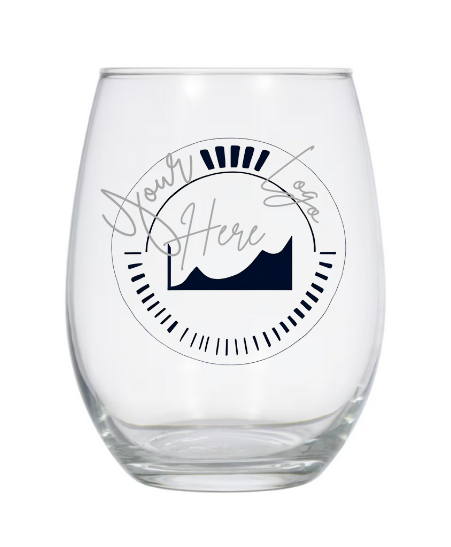 Custom Laser Engraved Stemless Wine Glass (Clear)